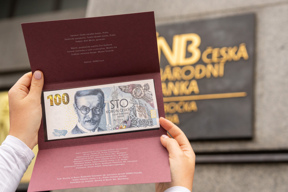 памятная купюра - 100 чешских крон