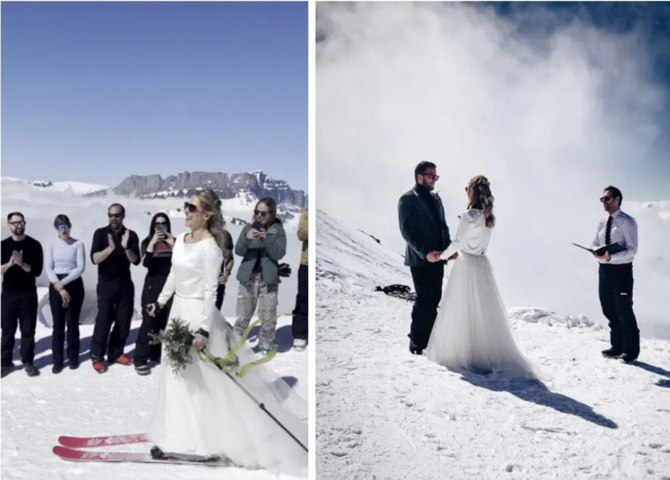 свадьба на лыжах свадьба на лыжах