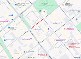 В центре Минска ограничили движение из-за пожара на Ленина