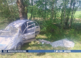 В Столбцовском районе перевернулся Citroen: непристегнутая пассажирка погибла