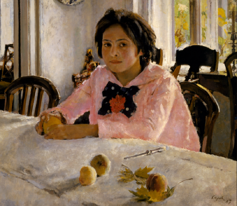 Девочка с персиками