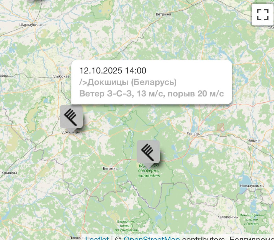 шквалы в Докшицах 12 октября