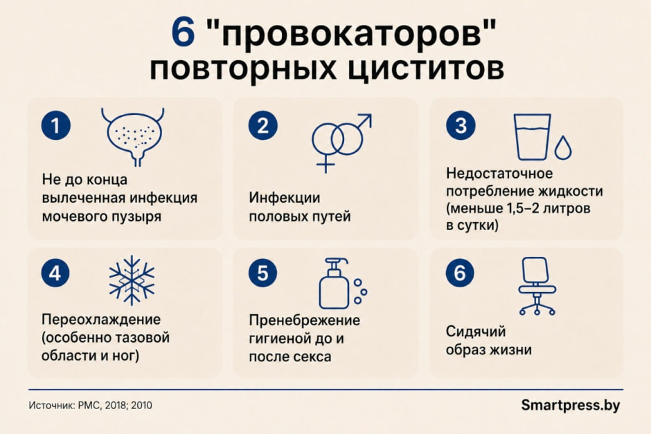 Провокаторы повторых циститов