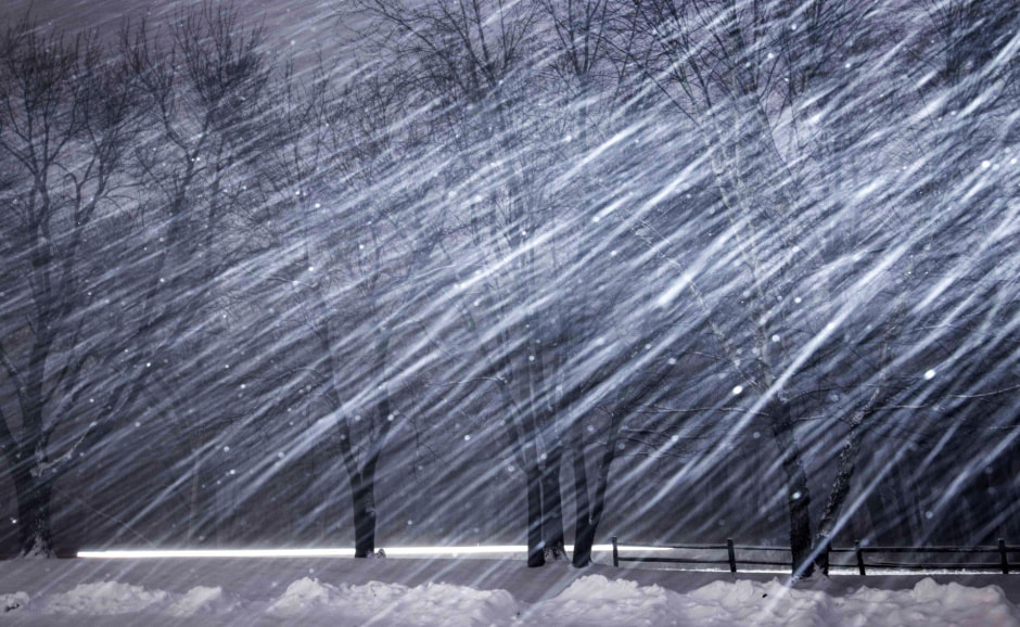 Сильный снег