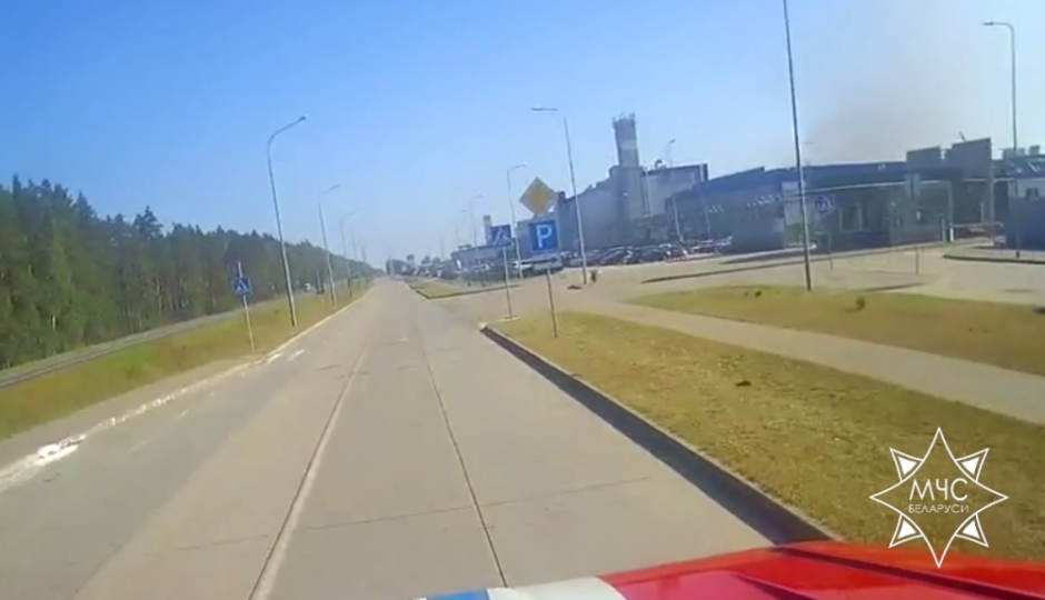 Под Борисовом горел завод 