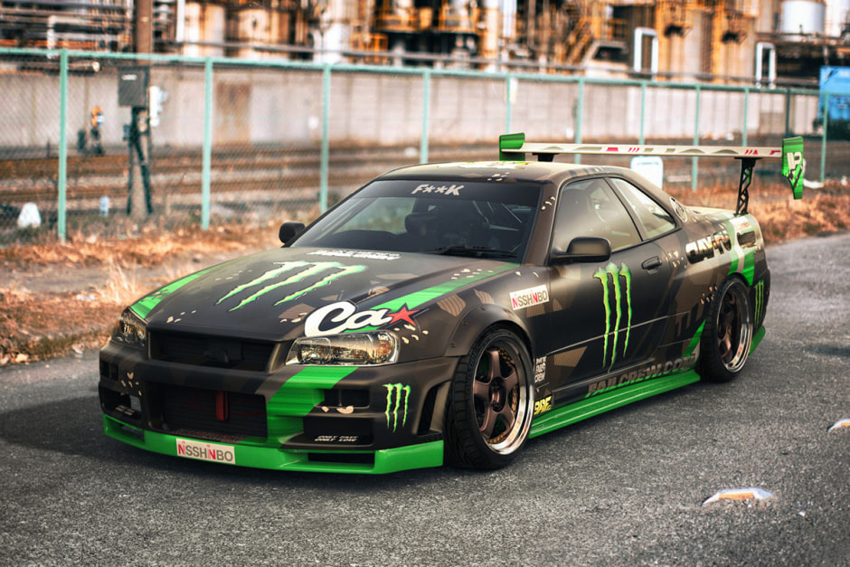 Nissan Skyline в современном обвесе