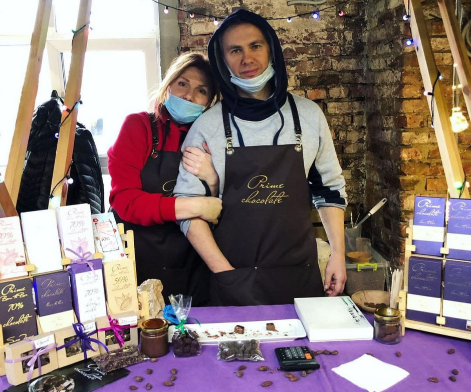 Шоколадная мануфактура Prime chocolate_Вадим Бочаров с супругой.jpg