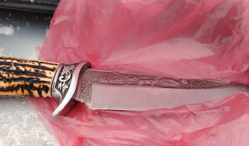 нож, которым разделали тушу при убийстве косули