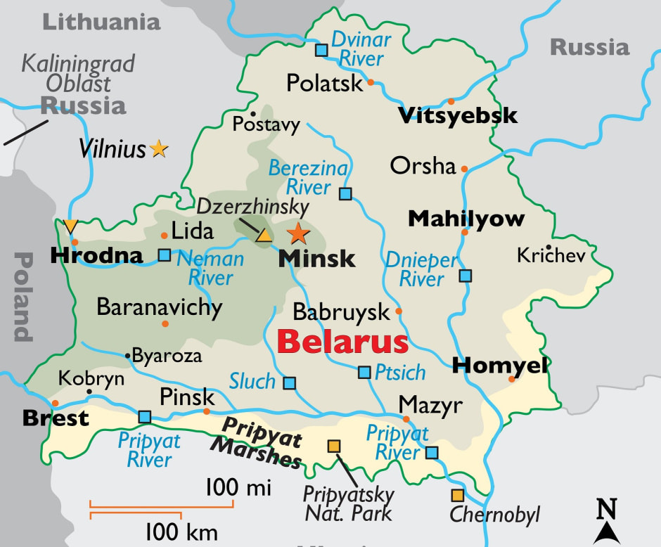 карта Беларуси