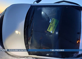 В Пуховичском районе опрокинулся автобус