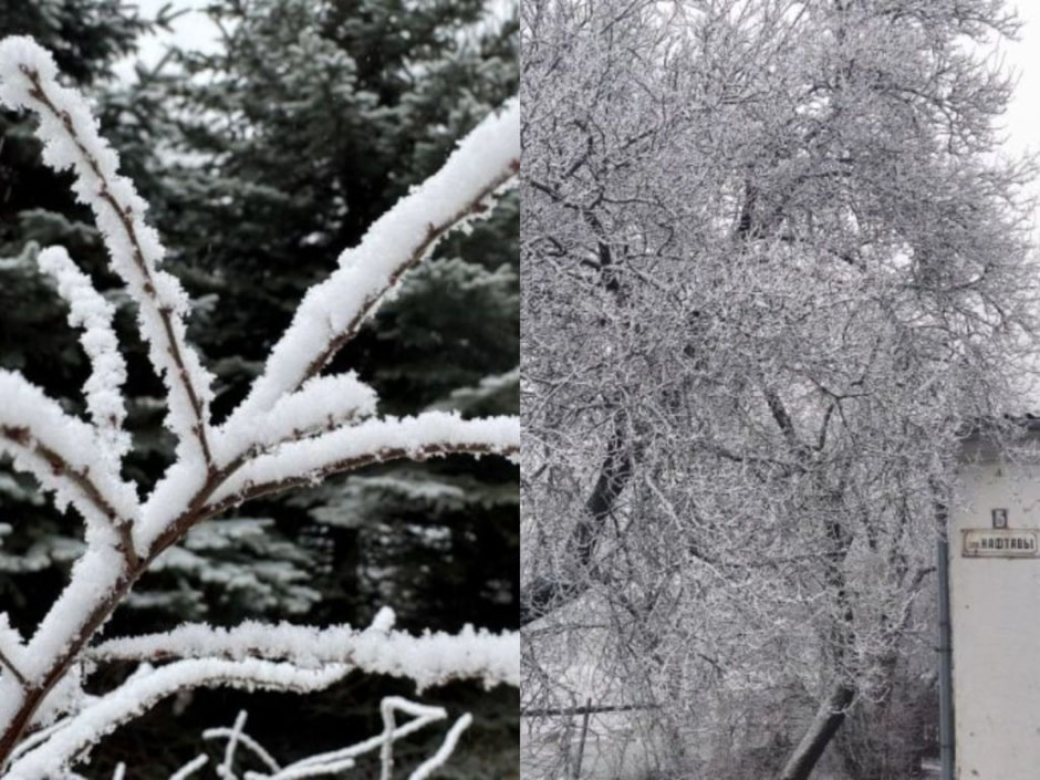 антропогенный снег выпал в Минске