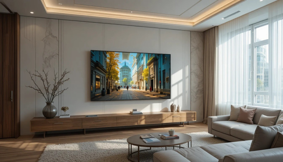 ТВ в освещенном помещении