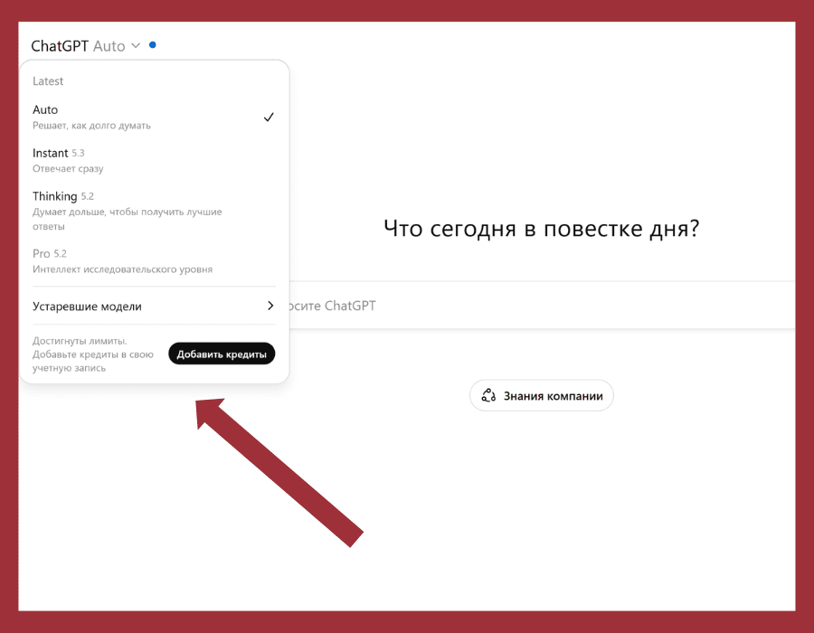 Модели chatgpt