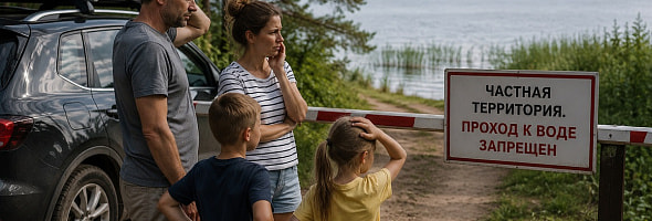 Озеро общее, а пляж за шлагбаумом: кто может закрыть отдыхающим доступ к воде