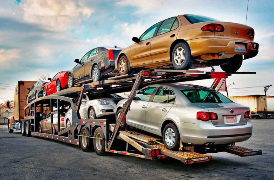 Машины на автовозе Машины на автовозе