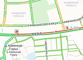 В Минске затор на МКАДе: пробка со стороны Притыцкого в направлении Люцинской