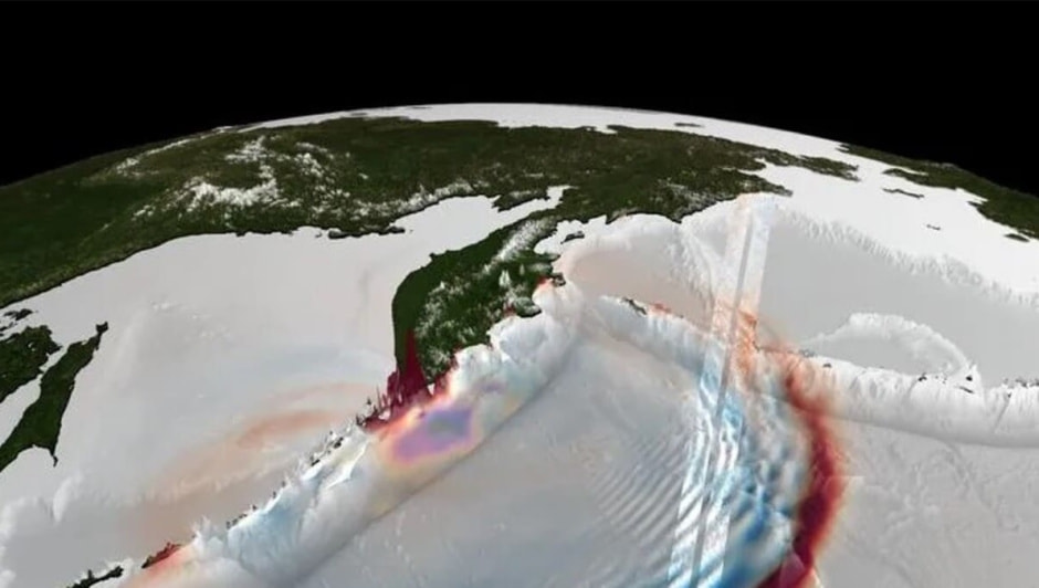 Спутник впервые запечатлел момент рождения цунами © Bjarke Nilsson