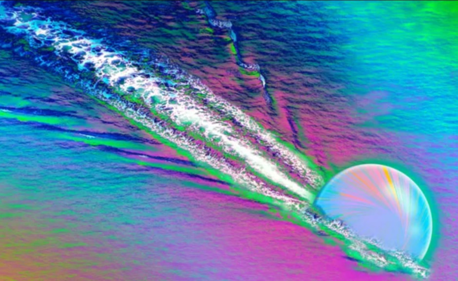 Изображение кварка, проносящегося сквозь кварк-глюонную плазму, которая заполнила Вселенную в первые миллисекунды после Большого взрыва