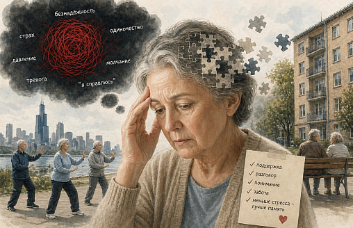 Скрытый стресс может ускорять потерю памяти с возрастом