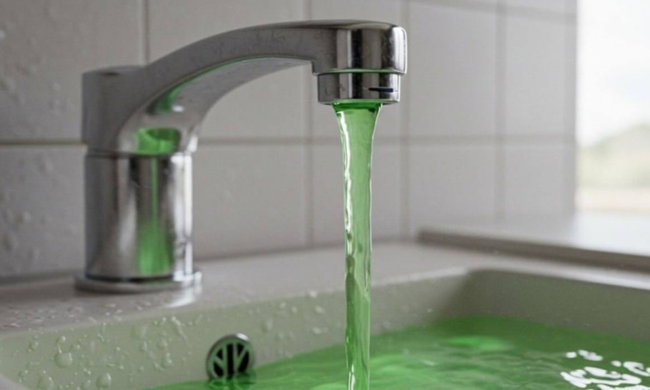 зеленоватая-вода-из-крана идет