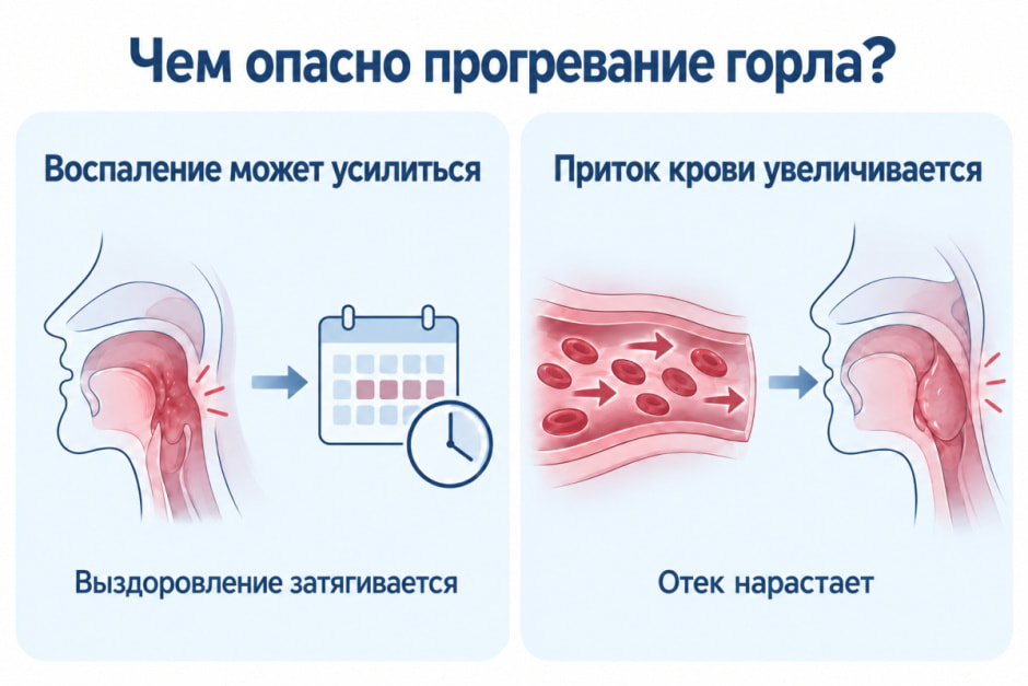 Опасность прогревания горла Опасность прогревания горла