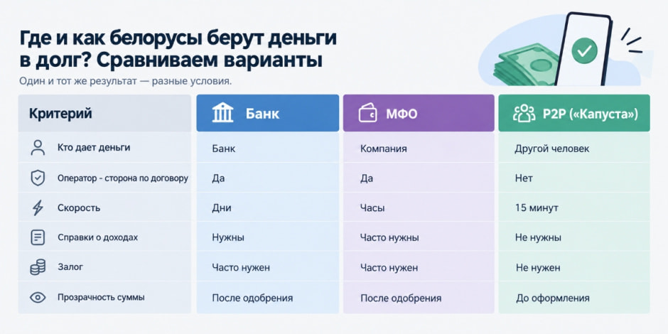 Где белорусы берут деньги