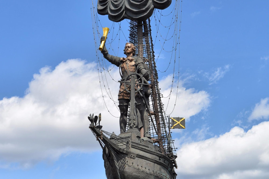 Памятник Петру Первому на стрелке Москвы–реки. Скульптор - Зураб Церетели.