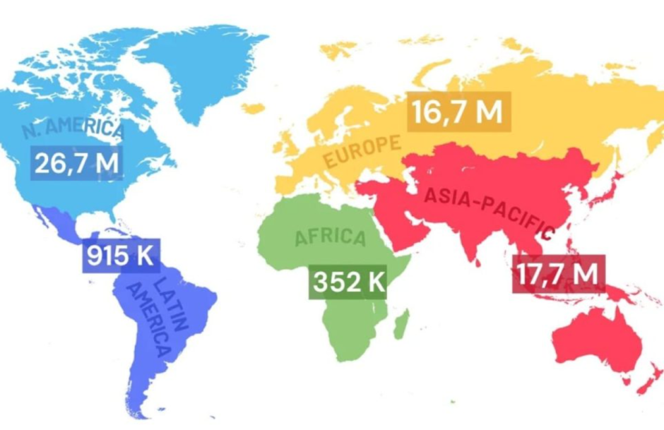миллионеры на карте мира