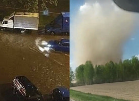 Подтопленный Минск, рекорды за 72 года и крупной пылевой вихрь под Бобруйском. Чем удивила погода 5 мая
