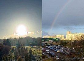 “Но поторопитесь”. Минск залило солнцем – даже с радугой