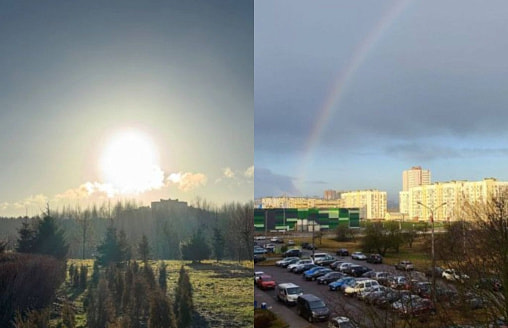 “Но поторопитесь”. Минск залило солнцем – даже с радугой