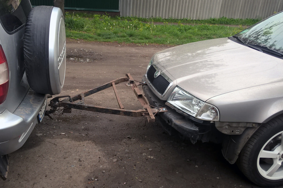 Буксировка на жесткой сцепке