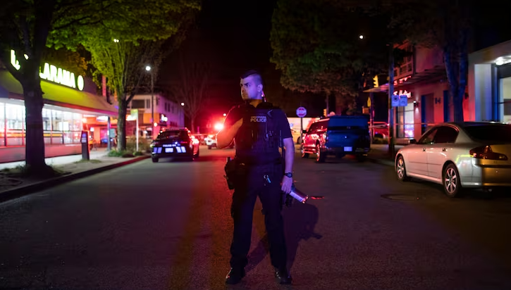 Полицейский на месте происшествия в Ванкувере