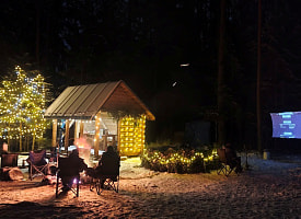 Белорусы встречали Новый год в лесу с палатками. Показываем, как это было